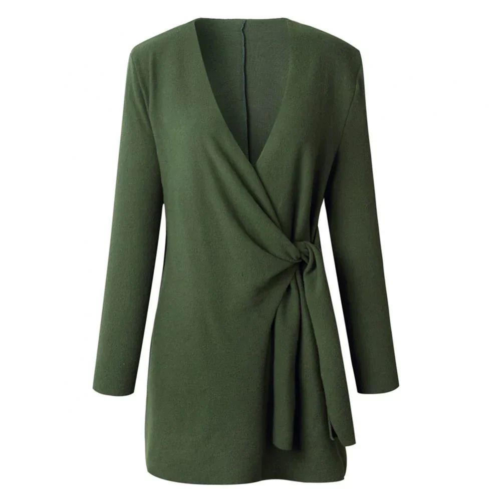 Knitted Women's Cardigan with Bow Belt – Elin