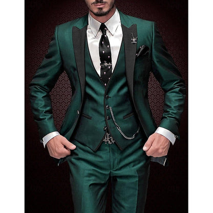 Men's Elegant Three-Piece Tailored Occasion Suit Set 6