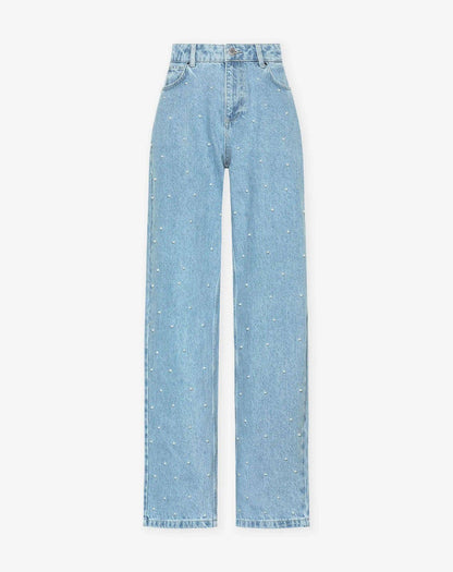 Ladies Glitter Jeans for a Sparkling Look - Jade