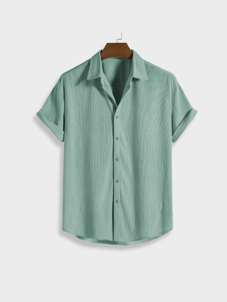 Men's corduroy shorts with button fastening – Sven