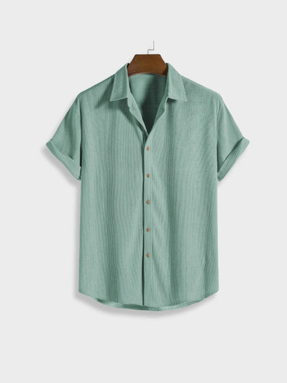 Men's corduroy shorts with button fastening – Sven