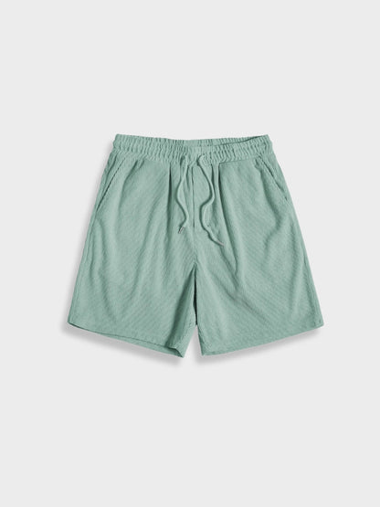 Men's corduroy shorts with button fastening – Sven