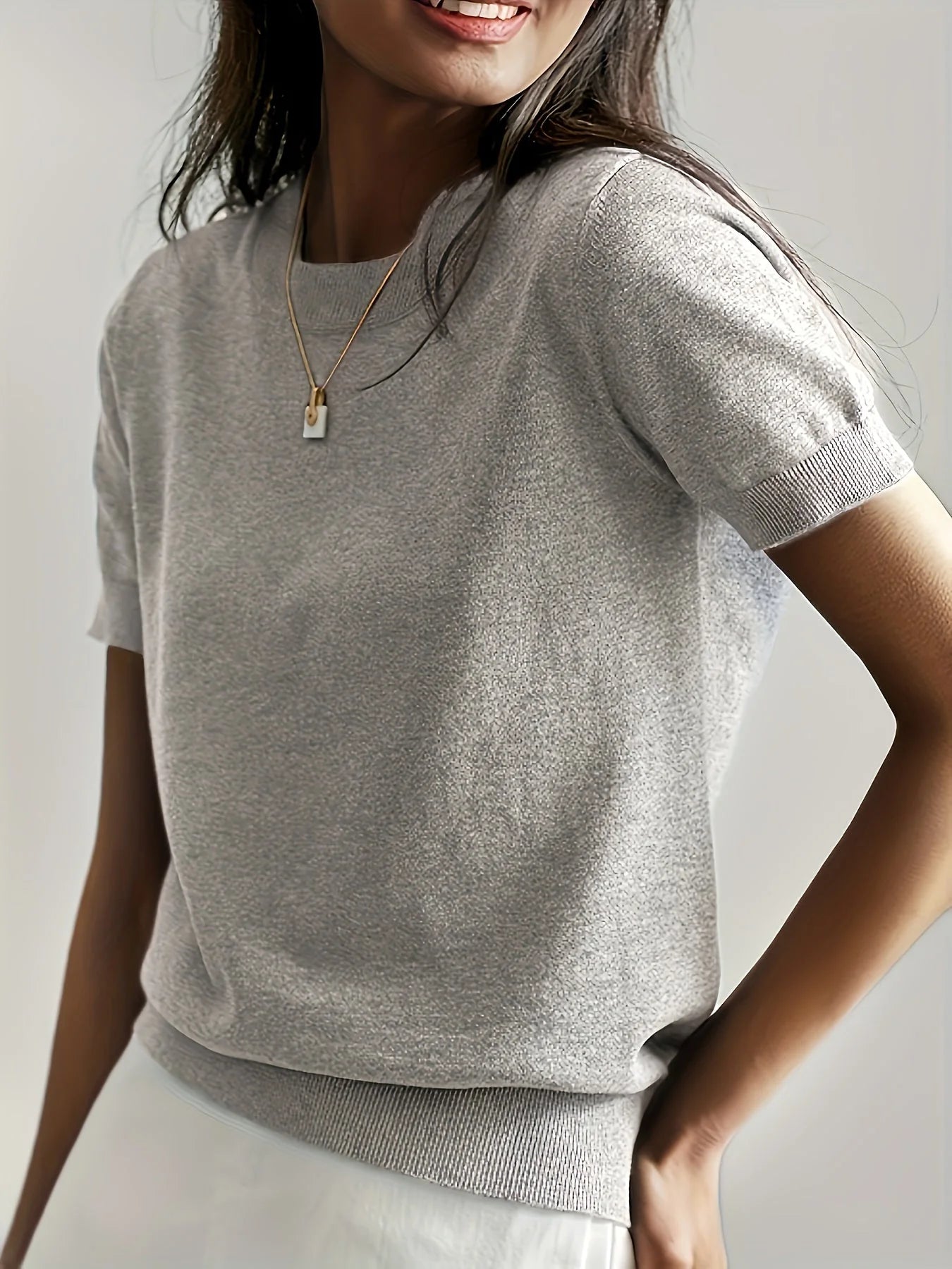 Spring Sweater with Short Sleeves – Mira