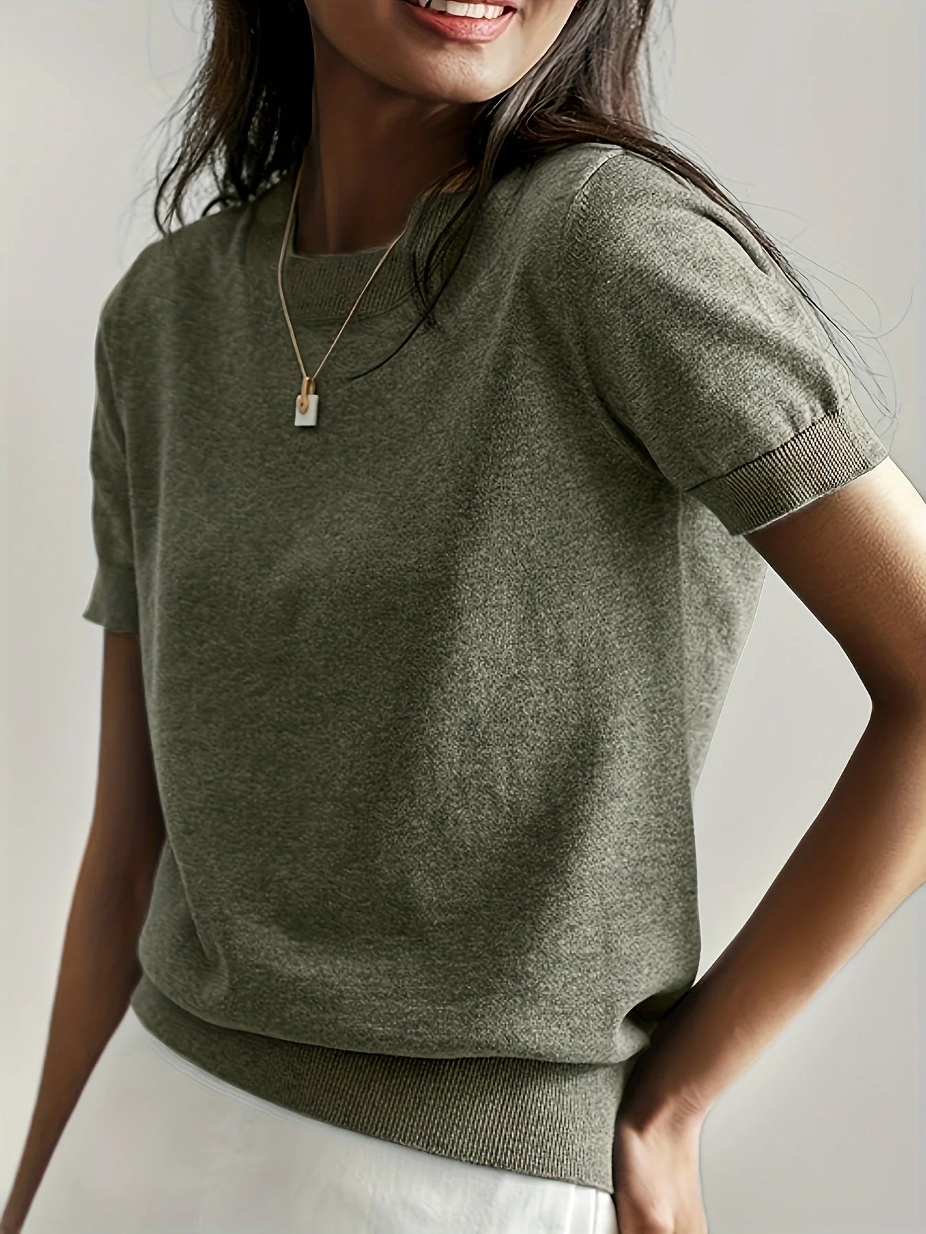 Spring Sweater with Short Sleeves – Mira