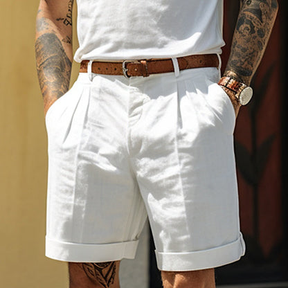 Stylish linen-cotton men's shorts – Milan