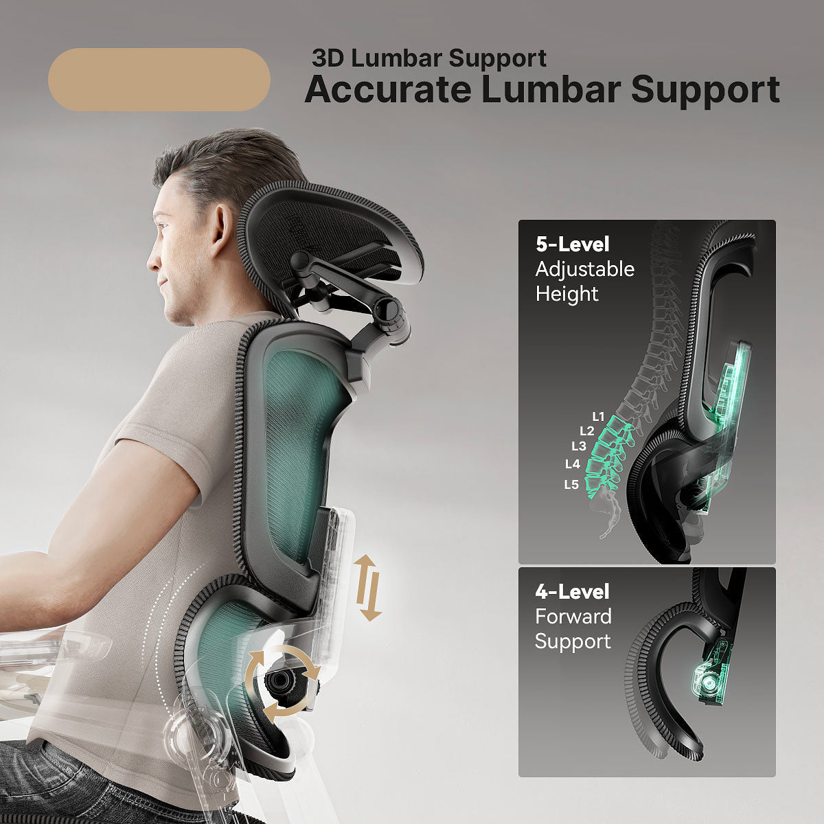 Ergonomic Office Chair with 16 Adjustable Features - ErgoFlex