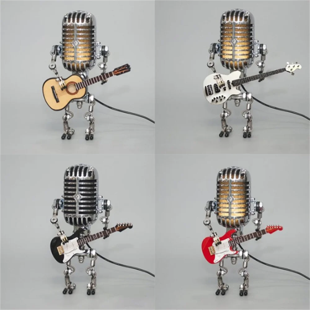 Decorative Microphone Robot Lamp with Guitar – Max