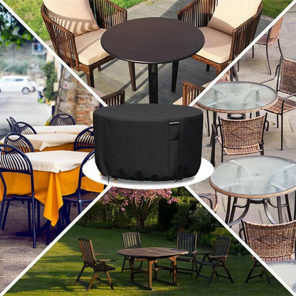 Heavy-Duty Round Patio Furniture Cover with Air Vent 12