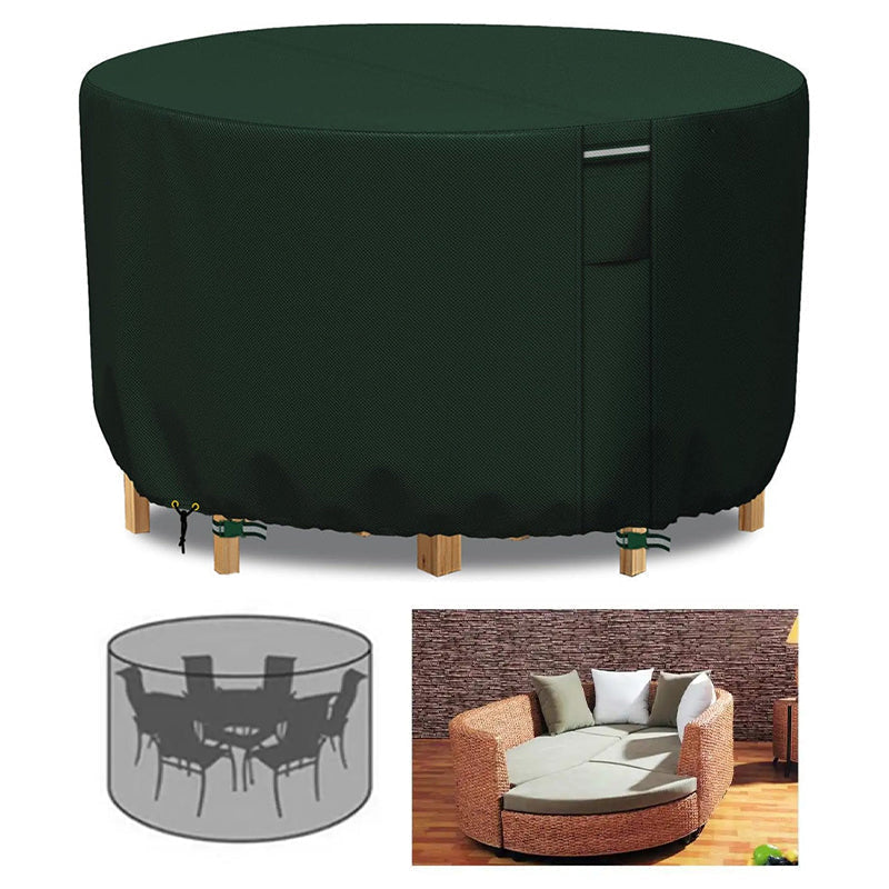 Heavy-Duty Round Patio Furniture Cover with Air Vent 6
