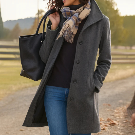 Heritage Button-Up Coat for Women 2