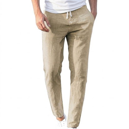 Men's Linen Pants with Drawstring Waist 1