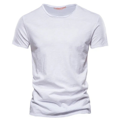 Men's Crew Neck T-Shirt with Slub Yarn Texture 5