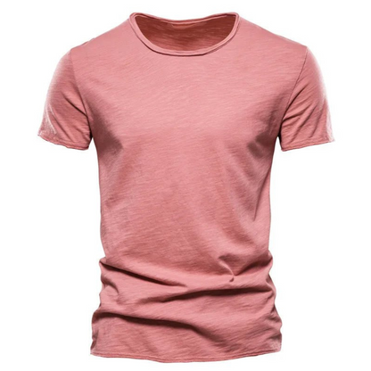 Men's Crew Neck T-Shirt with Slub Yarn Texture 7