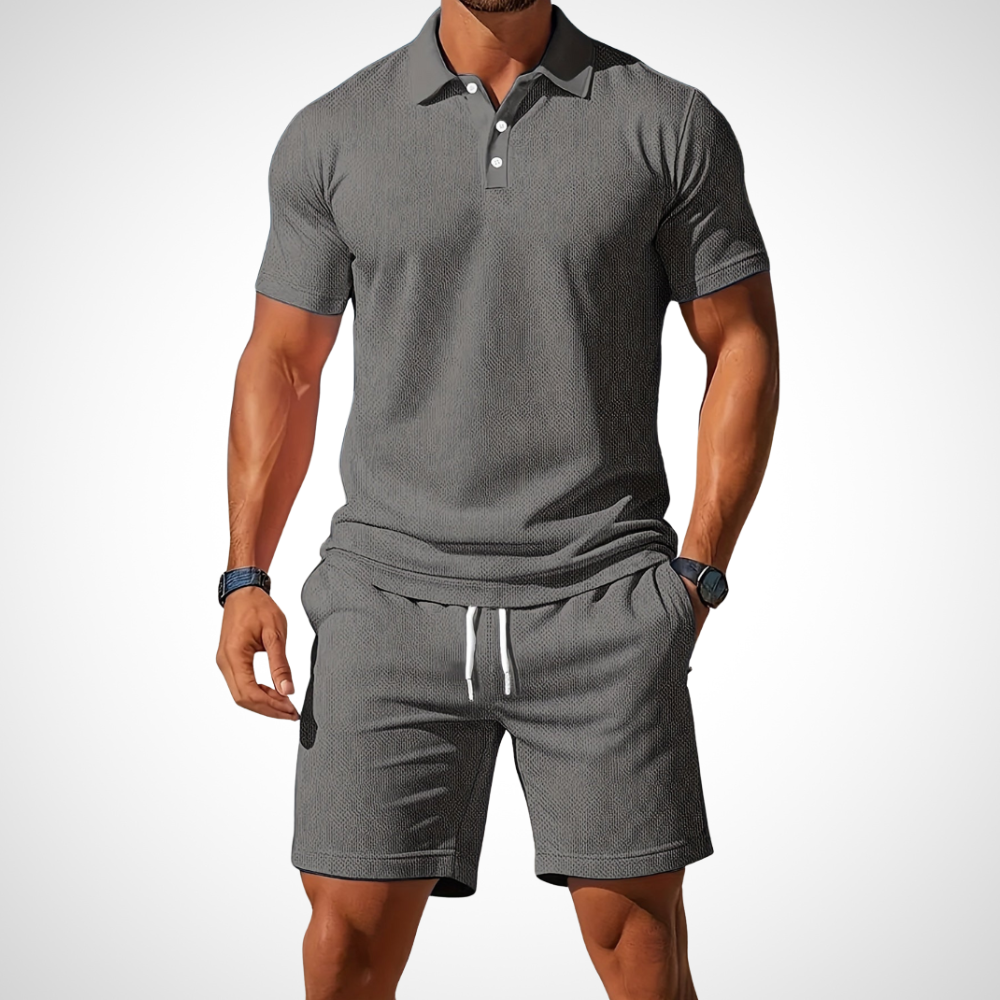 Casual polo shirt and shorts set for men – Enrico