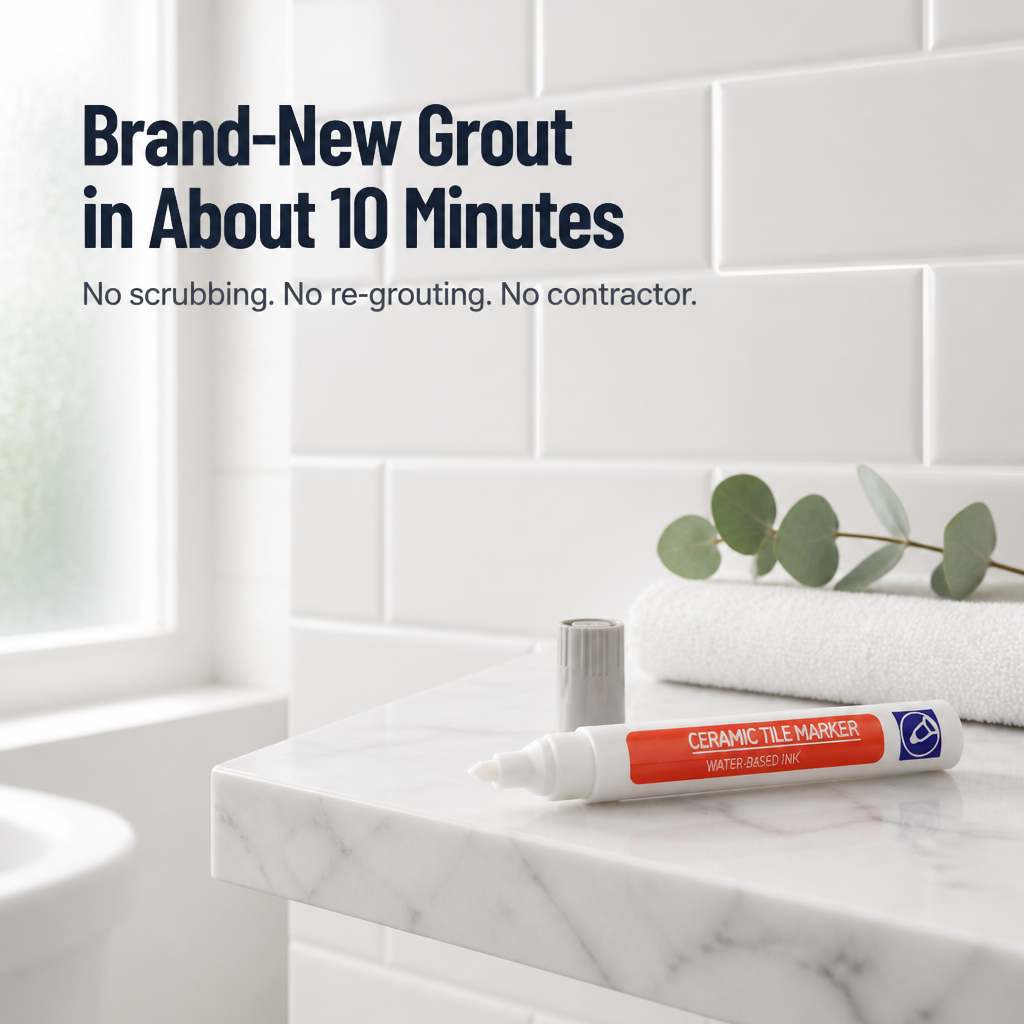 Grout Restoration Pen - Cover Stained Grout Lines in Minutes 1