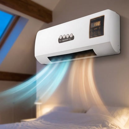 1800W Wall-Mounted AC Unit – 4-in-1 Cooling, Heating, Fan & Dehumidifier 1