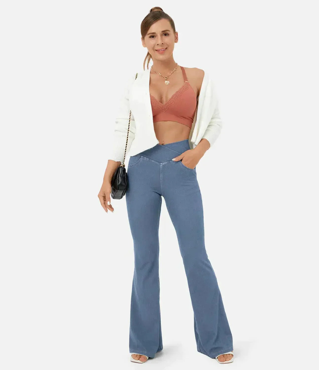 Comfortable Curvy High Waist Jeans - Aria