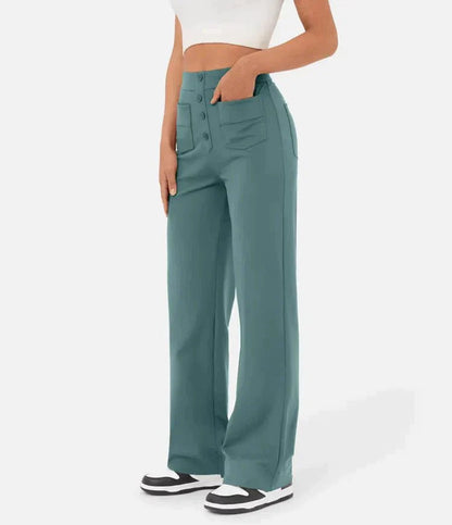 Elastic High Waist Women's Trousers - Isabeau