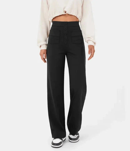 Elastic High Waist Women's Trousers - Isabeau