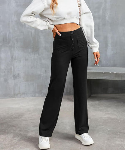 Elastic High Waist Women's Trousers - Isabeau