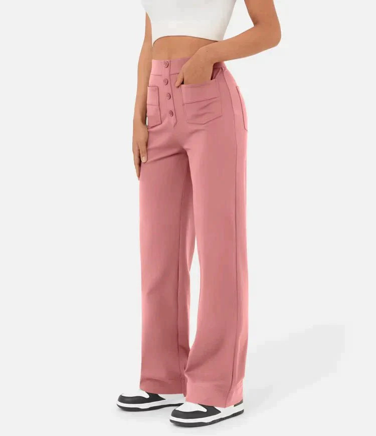 Elastic High Waist Women's Trousers - Isabeau