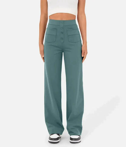 Elastic High Waist Women's Trousers - Isabeau