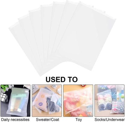 Reusable frosted zip-top bags – pack of 40 clothes storage bags with ventilation holes (Buy 1, get 1 FREE)