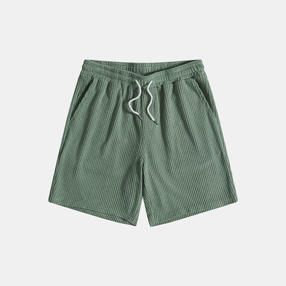 Summery men's lounge set with a honeycomb texture – Lenn