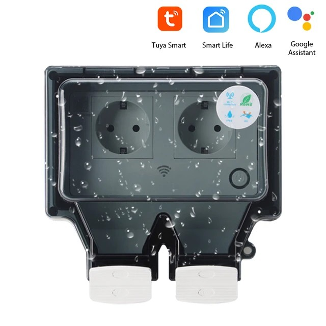 Smart WiFi Outdoor Socket with IP66 Waterproof Rating - Voltura