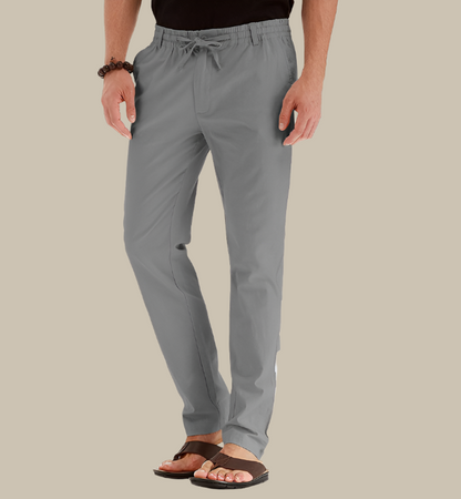 Loose Fit Summer Trousers | Casual Loose Pants for Men with Elastic Waistband