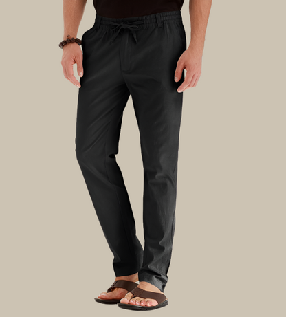 Loose Fit Summer Trousers | Casual Loose Pants for Men with Elastic Waistband