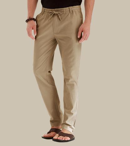Loose Fit Summer Trousers | Casual Loose Pants for Men with Elastic Waistband