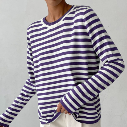 Stylish Striped T-Shirt Made of Lightweight Fabric - StreifenLeicht