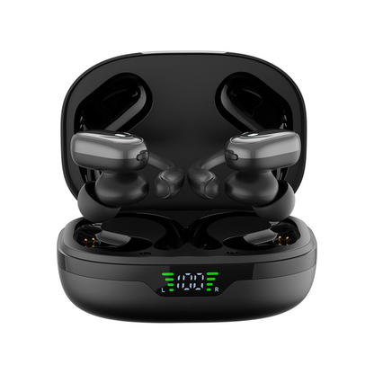Bluetooth 5.3 Sport Earbuds with Mic, LED Case & 75H Playback – 1+1 FREE