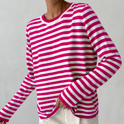 Stylish Striped T-Shirt Made of Lightweight Fabric - StreifenLeicht