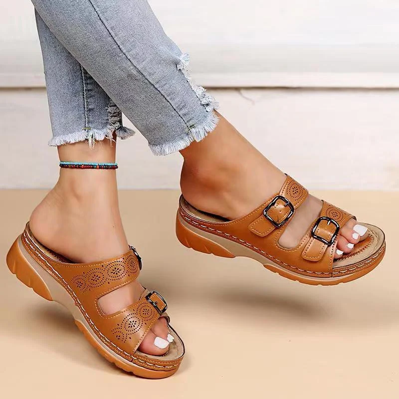 Orthopaedic women's comfort sandals with gel sole - Sofia