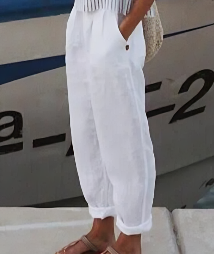 Linen Trousers for Women - Livia