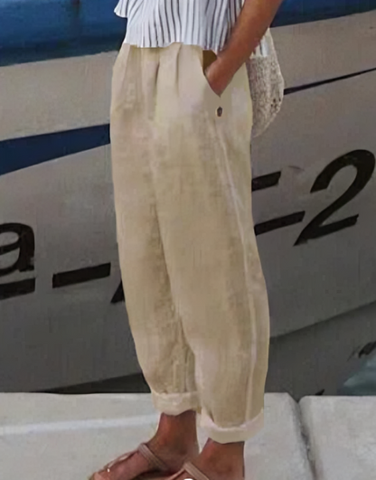 Linen Trousers for Women - Livia
