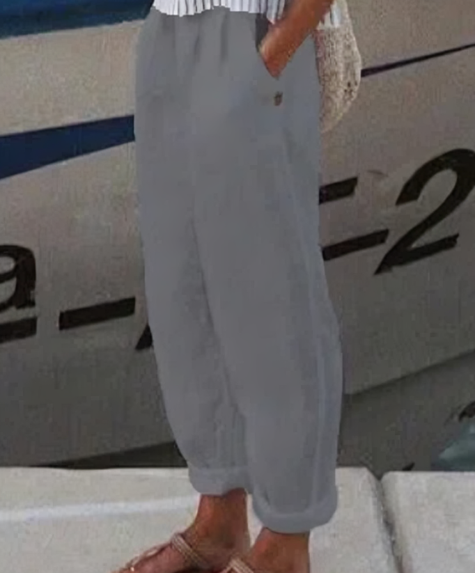 Linen Trousers for Women - Livia