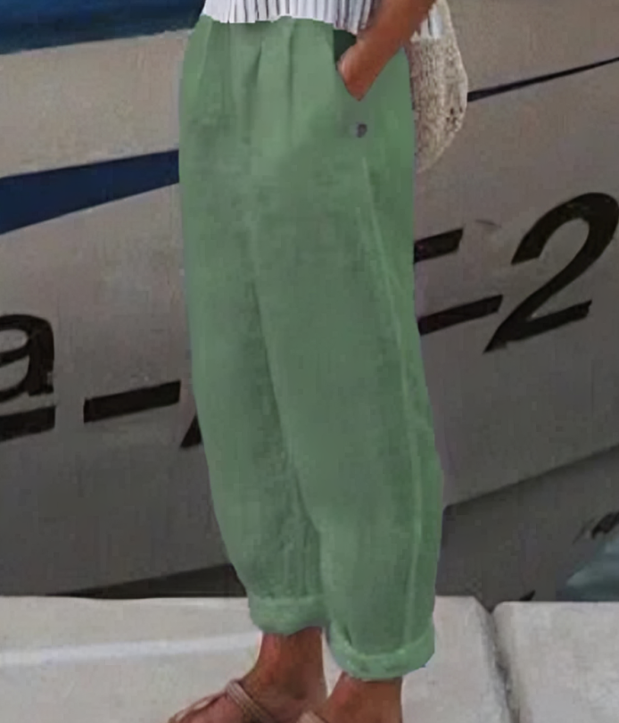 Linen Trousers for Women - Livia