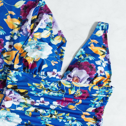 3-piece blue bikini set with a flattering fit – Marisse