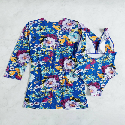 3-piece blue bikini set with a flattering fit – Marisse