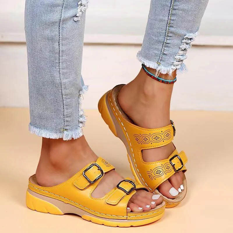 Orthopaedic women's comfort sandals with gel sole - Sofia