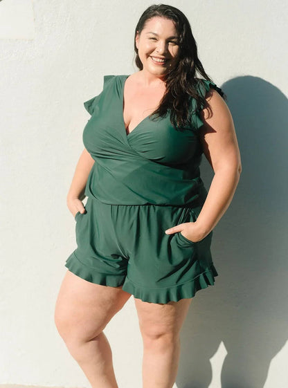 Floral-Patterned Casual Swim Outfit - Amina