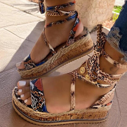 Comfortable ladies' comfort sandals with footbed & modern design - Amaya