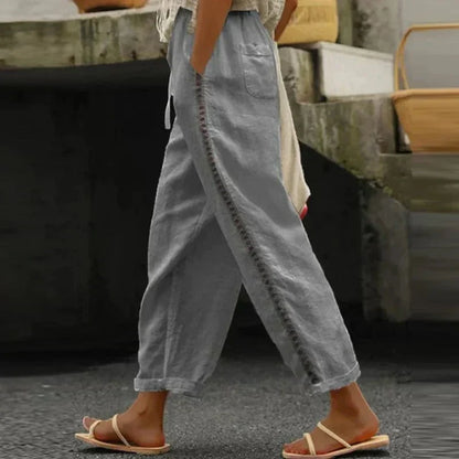 Boho women's printed summer trousers – Solea