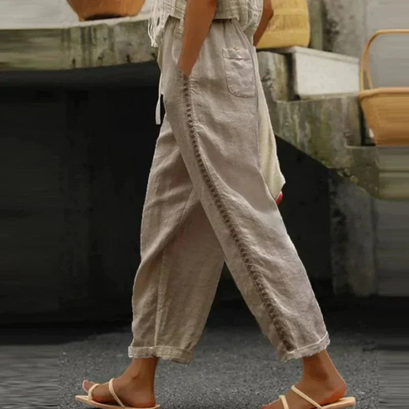 Boho women's printed summer trousers – Solea