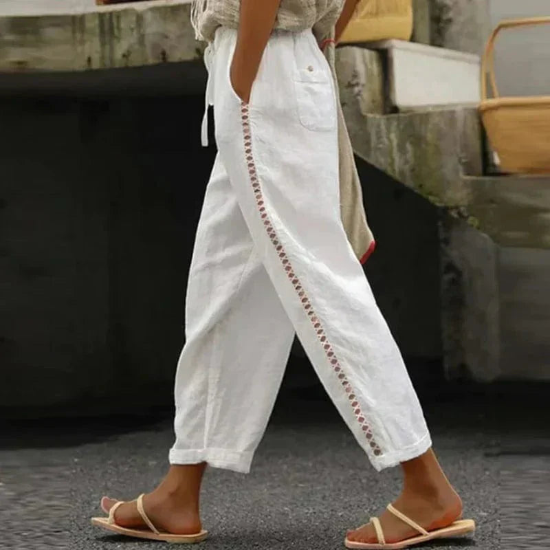 Boho women's printed summer trousers – Solea