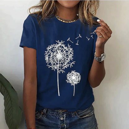 Comfortable women's t-shirt with round neck & soft fabric – Rhea