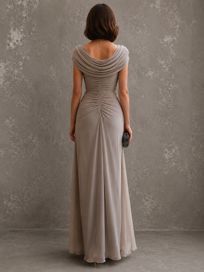 Elegant Draped Maxi Dress - Sleeveless Formal Evening Gown 9